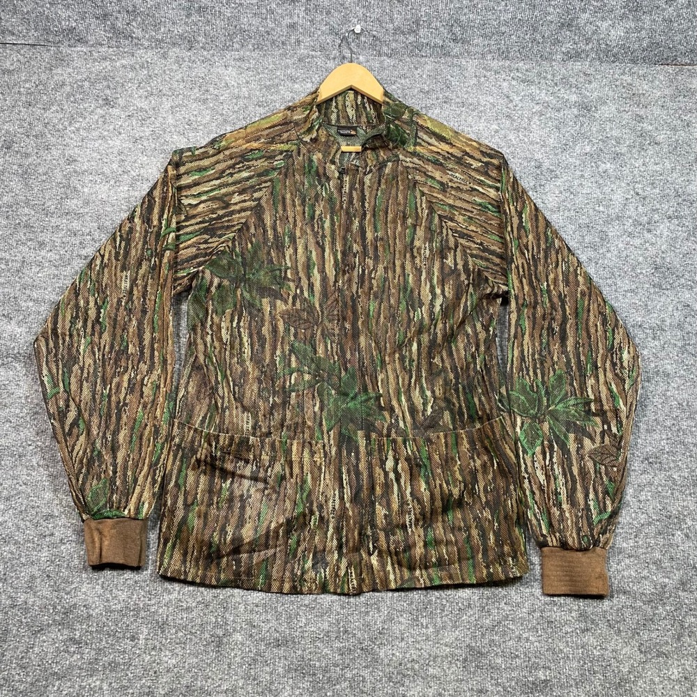 Rattlers Brand Mens Realtree Camo Mesh Hunting Jacket Full Zip Made in USA XL